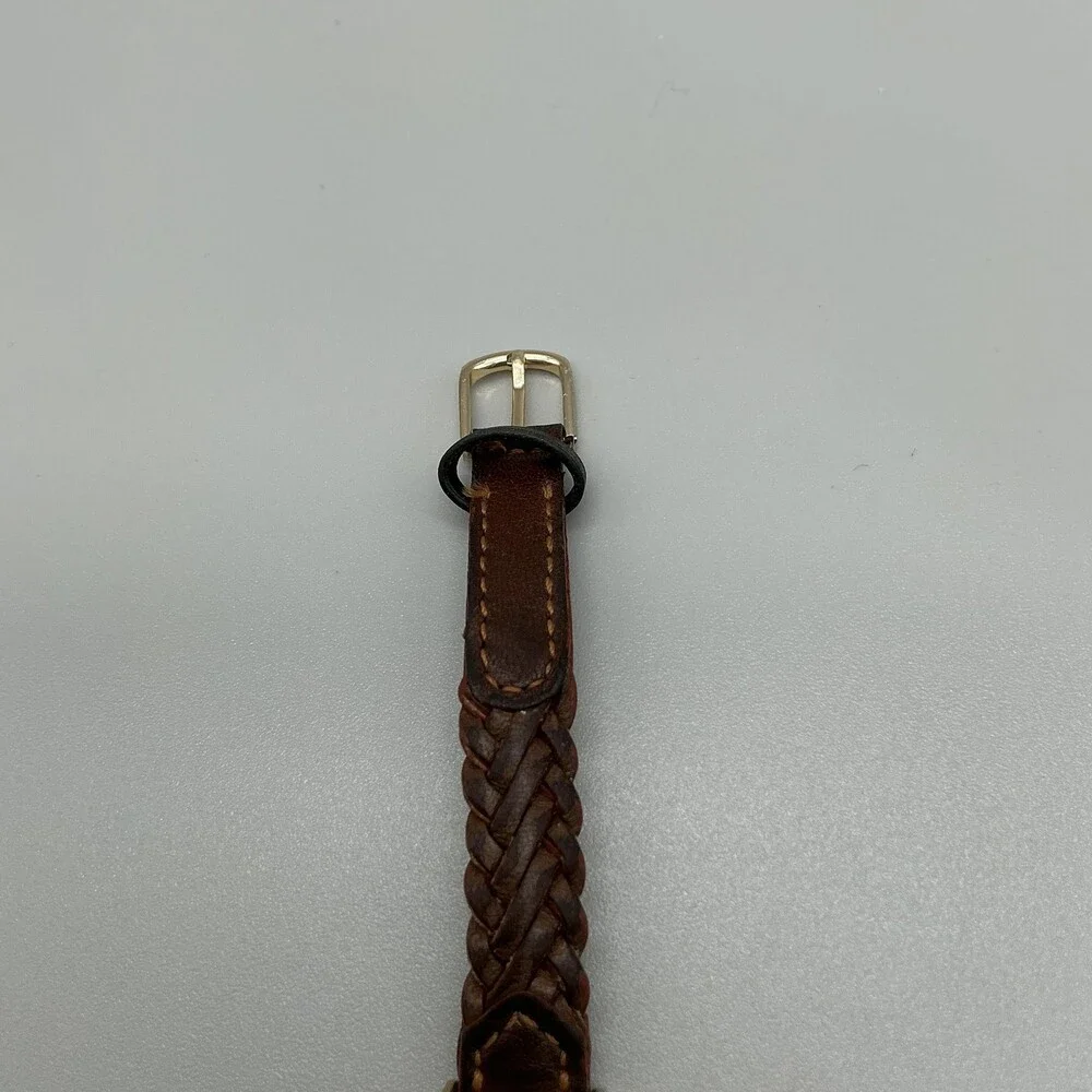 Vintage Timex Indiglo Womens Watch Champagne Dial Brown Leather New Battery